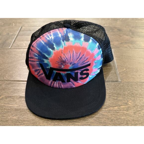Vans Mens Tie-Dye Adjustable SnapBack Trucker Hat Mesh Back Baseball Cap - Picture 2 of 6